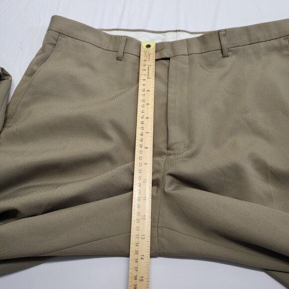 Haggar Q Mens Dress Pants 36 X 32 Straight Leg Polyester Beige - Picture 15 of 16
